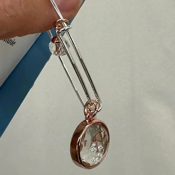 Disney Minnie Adjustable Bangle Bracelet Silvertone Rose Goldtone Love & Kisses - Picture 5 of 7